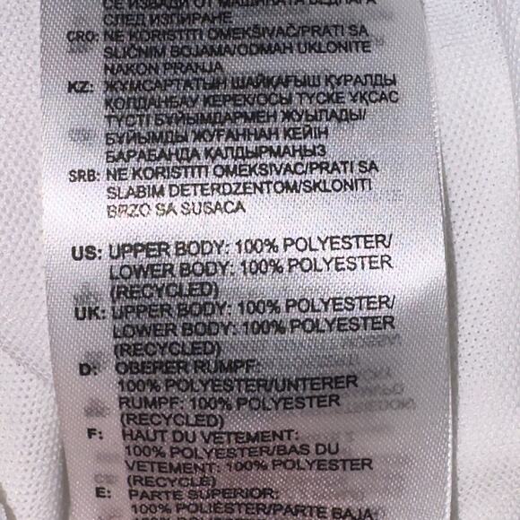 Adidas Gray & White Colorblock Polo Shirt mens Size Small - Picture 6 of 7